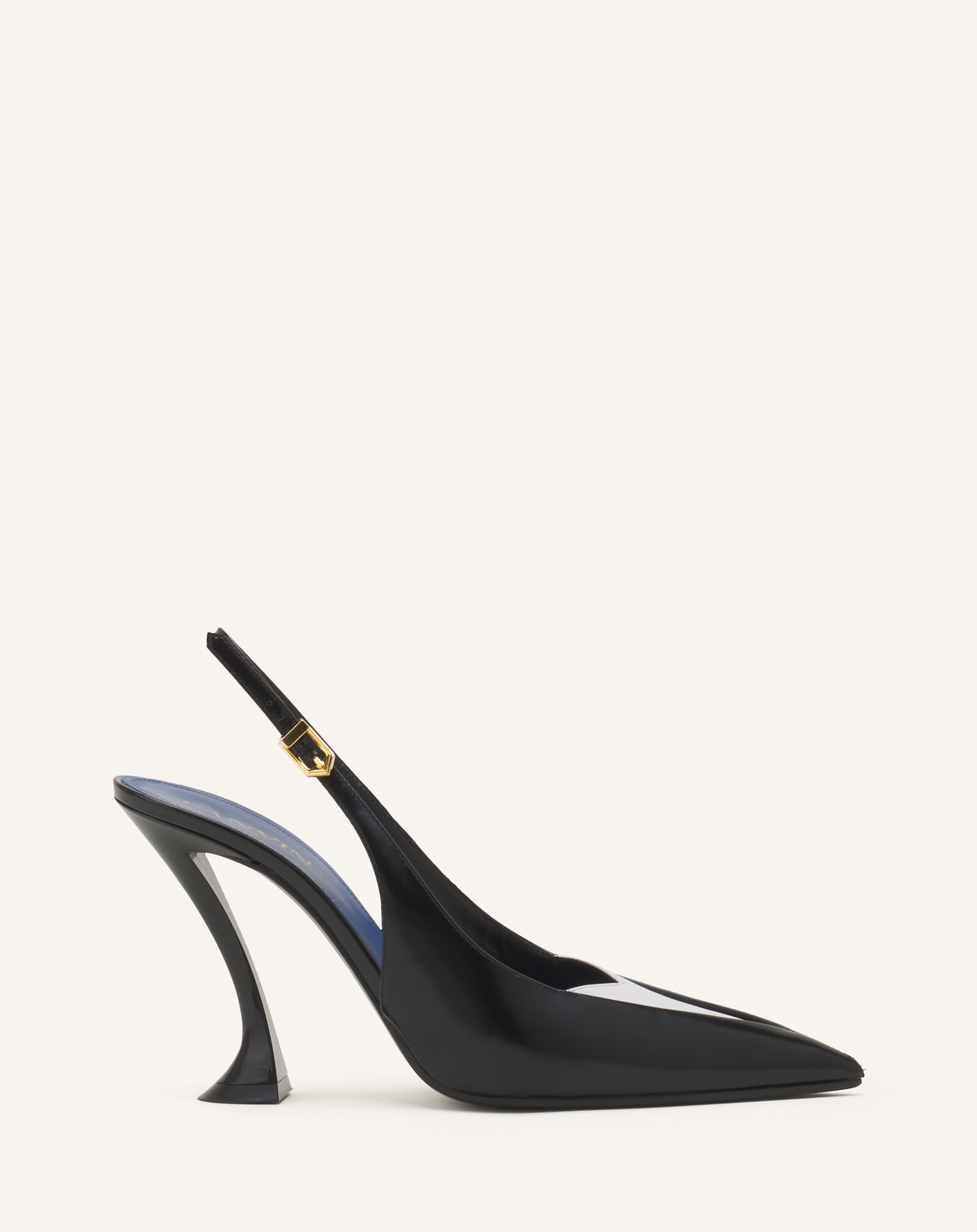 SLINGBACK SERENADE EN CUIR Lanvin SLINGBACK SERENADE EN CUIR Noir/Blanc FWPUMP17SZNAA26