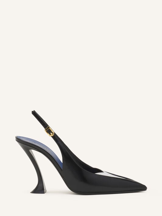 SLINGBACK SERENADE EN CUIR Lanvin SLINGBACK SERENADE EN CUIR Noir/Blanc FWPUMP17SZNAA26