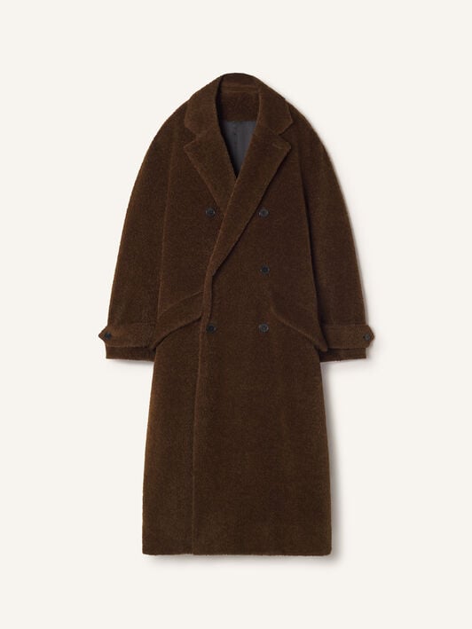 FAUX FUR DECONSTRUCTED COAT Lanvin FAUX FUR DECONSTRUCTED COAT Ebony RMCO00076375A26