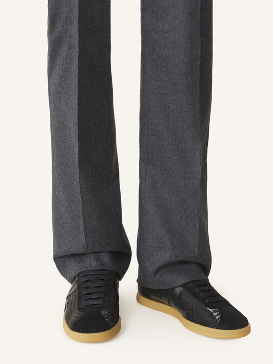 Lanvin GLEN SNEAKER CRUSHED NYLON Black FUSKZL01NYLOH26