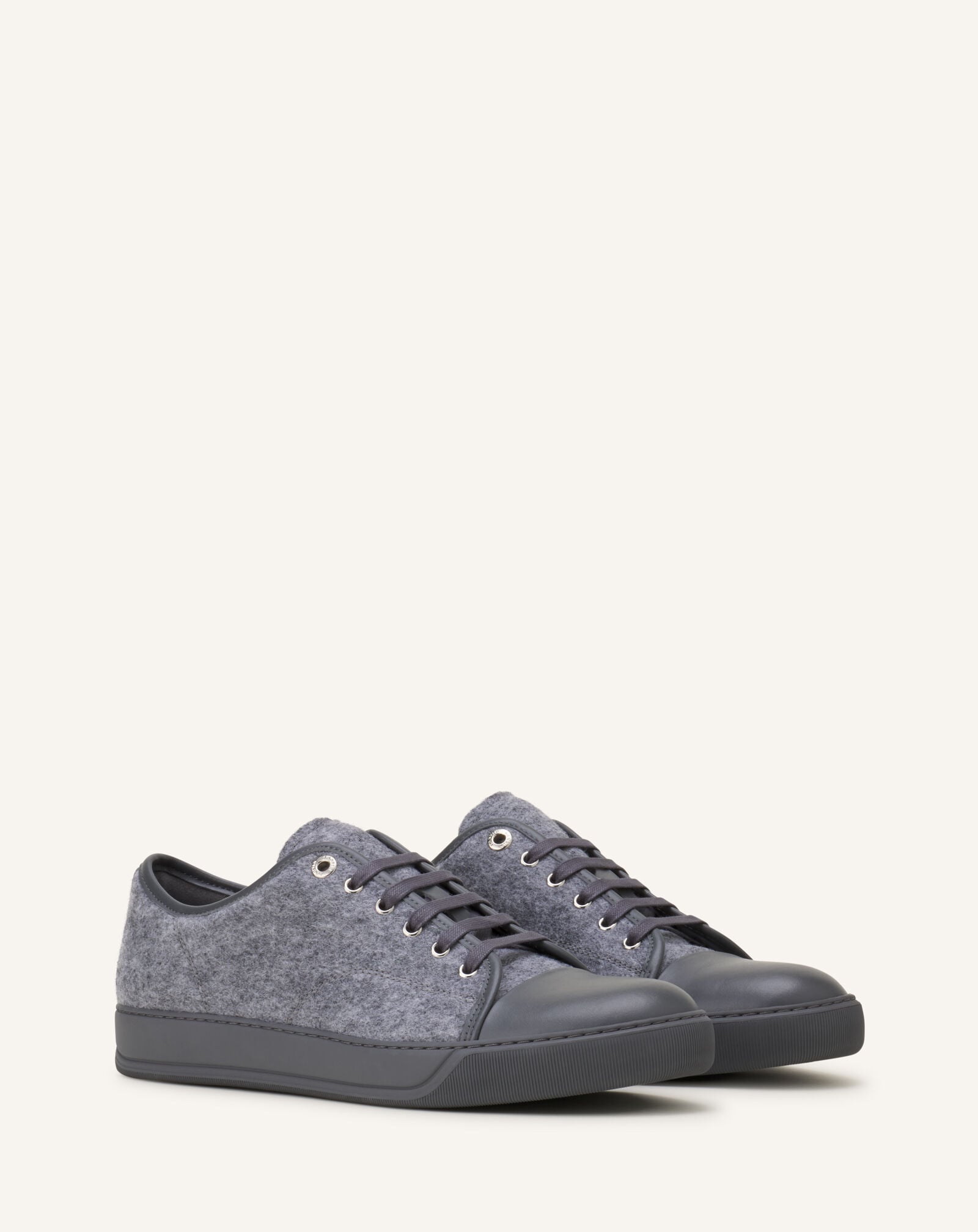 SNEAKERS DBB1 EN FEUTRE ET CUIR NAPPA Lanvin SNEAKERS DBB1 EN FEUTRE ET CUIR NAPPA Gris Clair FMSKDBB1FELTA26