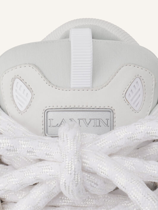 Lanvin SNEAKERS CURB SNAKE EN CUIR Blanc FUSKDK12ECSKA26