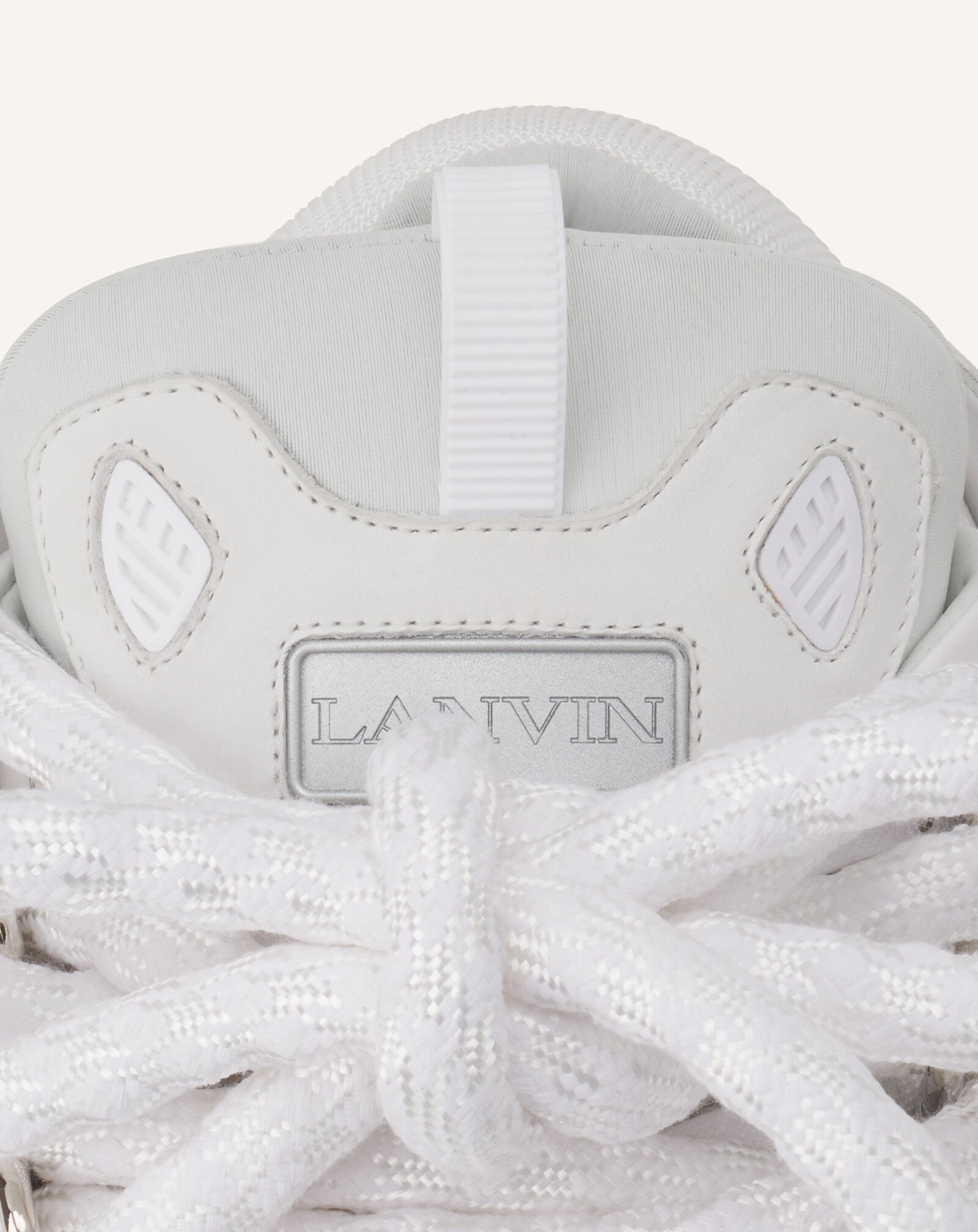 Lanvin SNEAKERS CURB SNAKE EN CUIR Blanc FUSKDK12ECSKA26