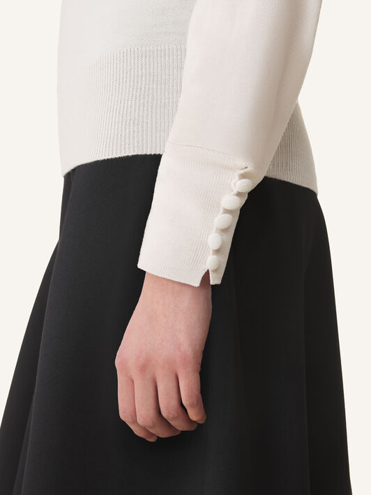 Lanvin PIERCING DETAIL SHORT JUMPER Vanille RWPO0064K129H26