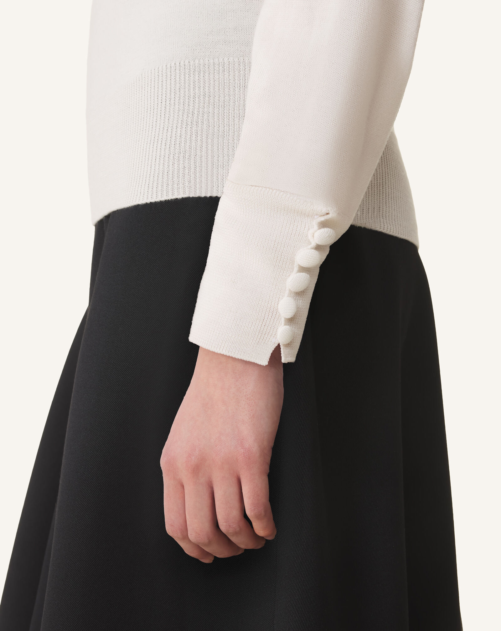 Lanvin PIERCING DETAIL SHORT JUMPER Vanille RWPO0064K129H26