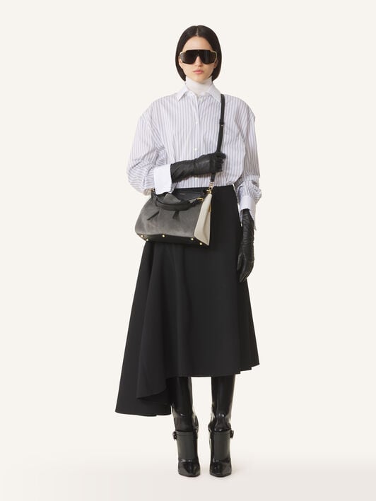 TOP HANDLE ZIPPED PM Lanvin TOP HANDLE ZIPPED PM Dark Grey/Black LWBGLCPMCASUH26