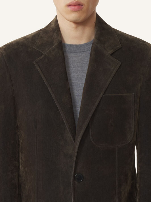Lanvin VELVET TAILORED JACKET Khaki RMJA00016453A26