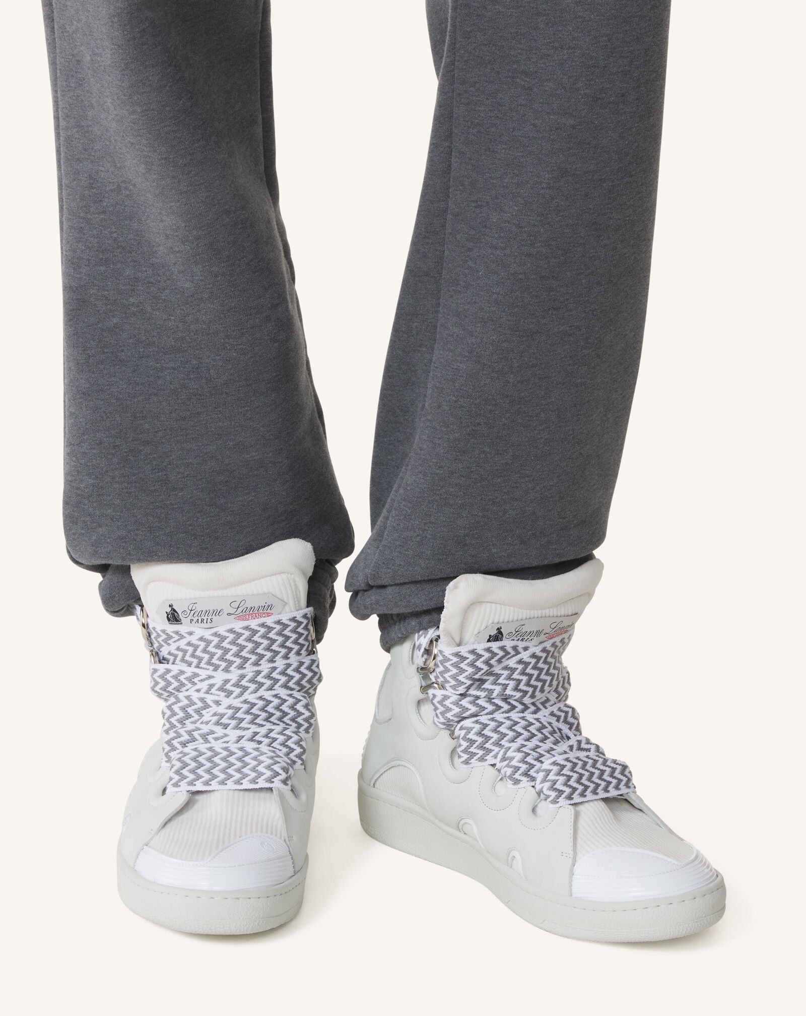 HIGH-TOP-SNEAKER CURB AUS STRICK Lanvin HIGH-TOP-SNEAKER CURB AUS STRICK Weiß FUSKDK0KKNNAA26