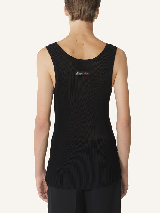 PLISSIERTES TANKTOP AUS JERSEY Lanvin PLISSIERTES TANKTOP AUS JERSEY Schwarz RMTS0132J049P26
