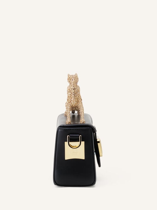 TASCHE NANO PENCIL CAT AUS LEDER MIT STRASS Lanvin TASCHE NANO PENCIL CAT AUS LEDER MIT STRASS Schwarz LWBGBRS3TPSSH23