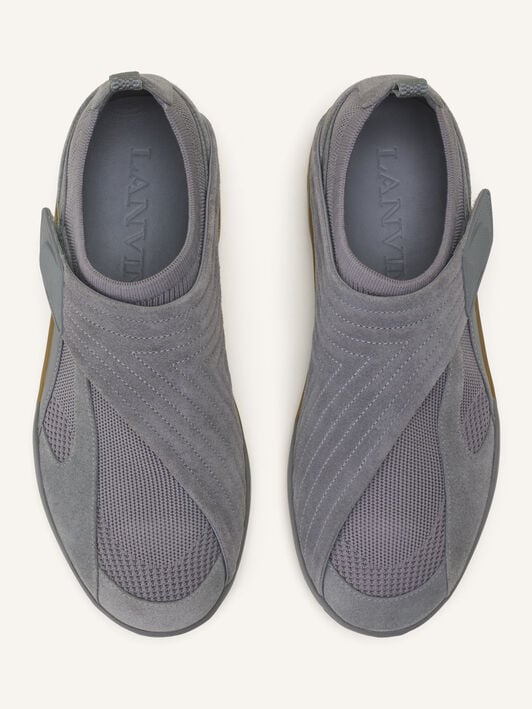 SNEAKERS LNV1 EN MAILLE ET DAIM Lanvin SNEAKERS LNV1 EN MAILLE ET DAIM Gris clair/Miel FUSKDK0IKNSUE26