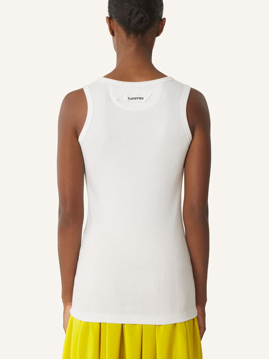 GERIPPTES TANKTOP MOTHER AND CHILD Lanvin GERIPPTES TANKTOP MOTHER AND CHILD Weiß RWTO0012J047P26