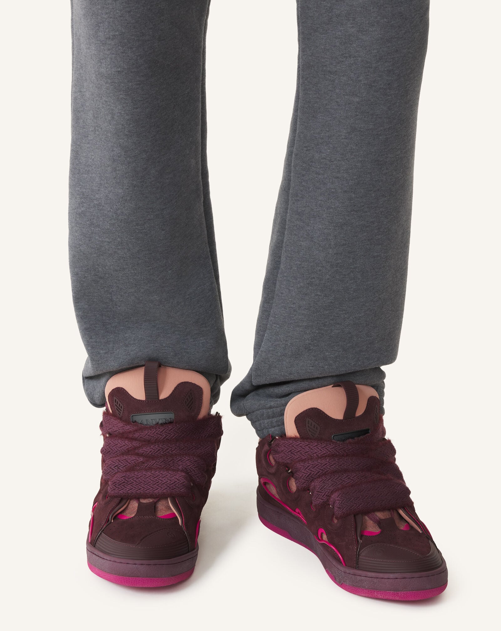 SNEAKER CURB AUS FILZ Lanvin SNEAKER CURB AUS FILZ Mittelrosa/Dunkelrosa FUSKDK12FELTA26