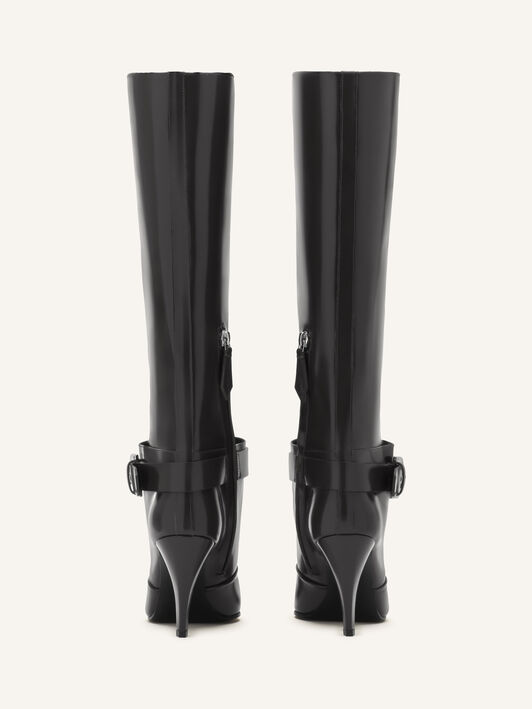 Lanvin KNEE BOOT POINTED TOE HIGH HEEL 90MM Black FWBOMF07SPAZH26