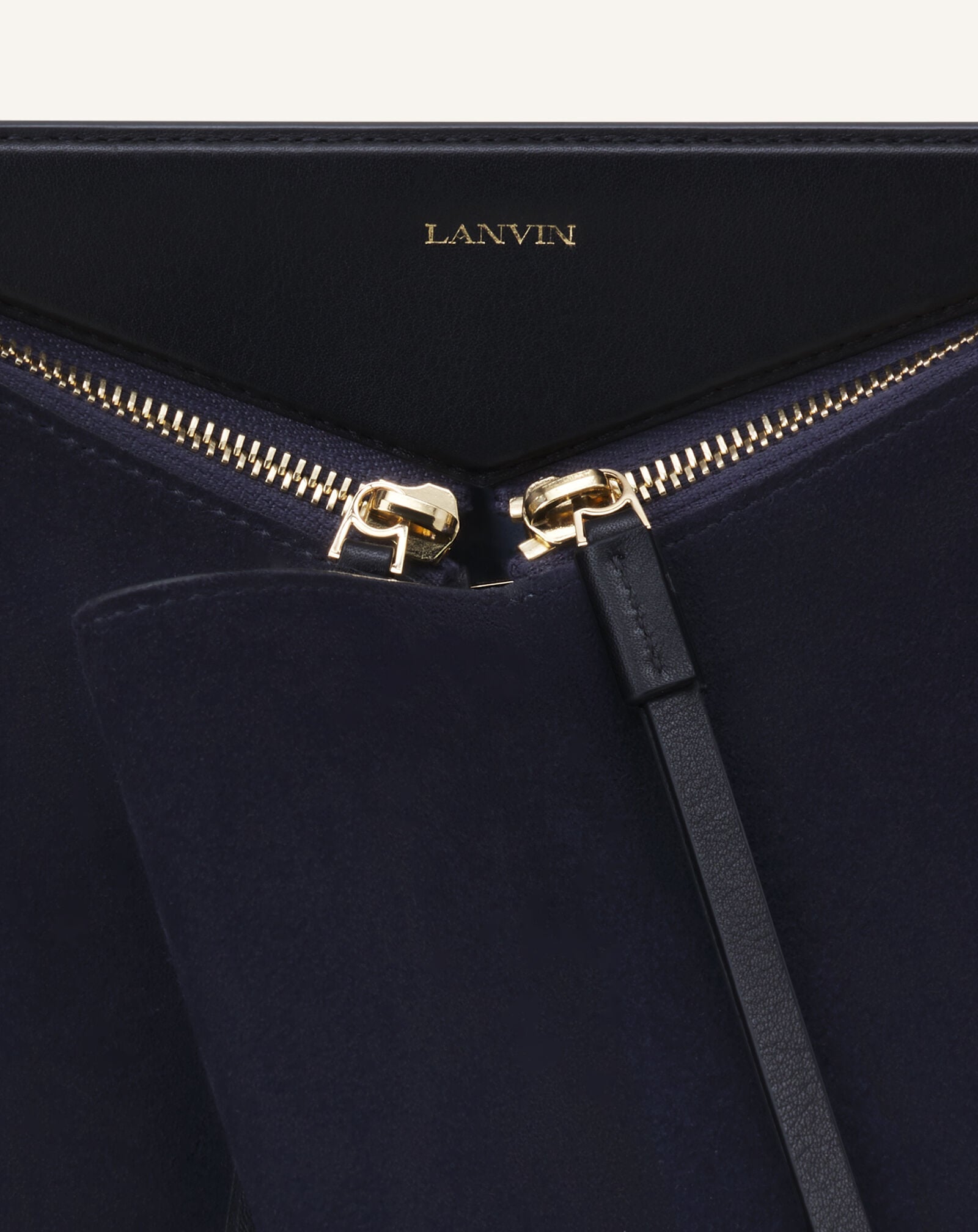 TOP HANDLE ZIPPED PM Lanvin TOP HANDLE ZIPPED PM Black/Navy Blue LWBGLCPMCASUH26