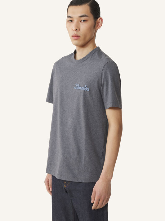 Lanvin T-SHIRT PETIT LOGO LANVIN Charcoal RMTS0012J323A26