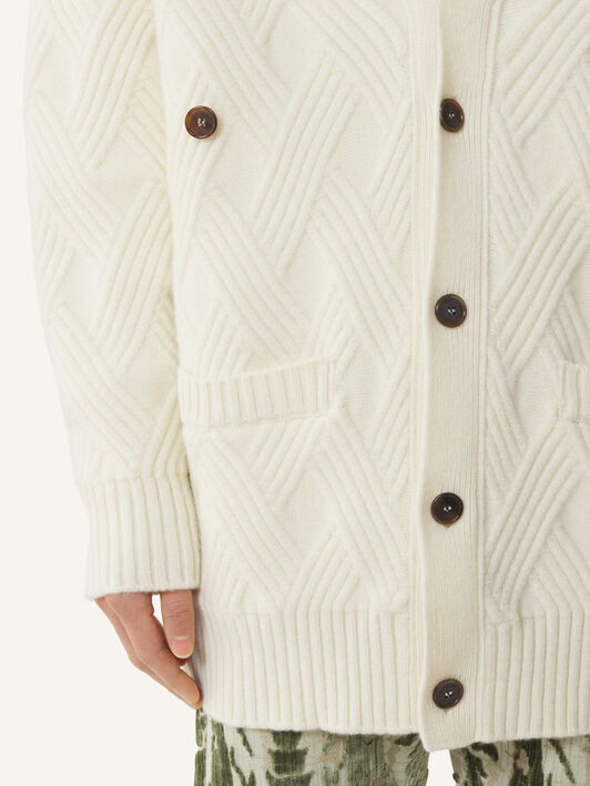 WEITER CARDIGAN AUS GEZOPFTER WOLLE Lanvin WEITER CARDIGAN AUS GEZOPFTER WOLLE Wolkengrau RMCA0004K066A26