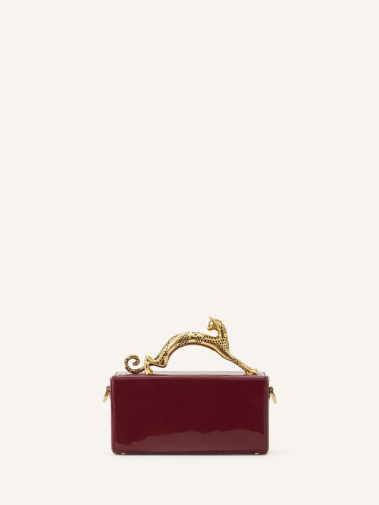 BOLSO NANO PENCIL CAT DE CHAROL Lanvin BOLSO NANO PENCIL CAT DE CHAROL Granate LWBGBR04GLCAA26