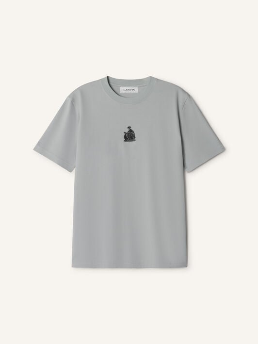 T-SHIRT MOTHER AND CHILD AUS BESTICKTEM BAUMWOLLJERSEY Lanvin T-SHIRT MOTHER AND CHILD AUS BESTICKTEM BAUMWOLLJERSEY Grau RMTS0012J320E26