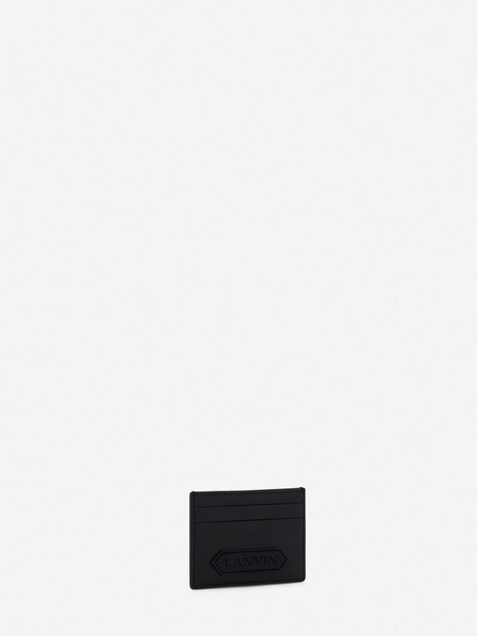 Lanvin PORTE-CARTES LANVIN SIGNATURE EN CUIR Noir LMSLSWC3TOPSP24