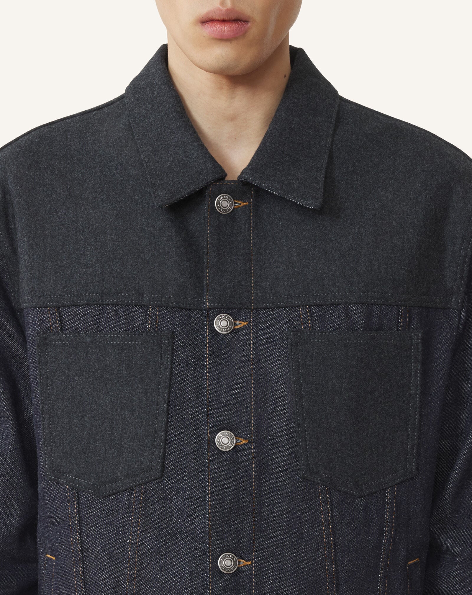 REGULAR DENIM JACKET Lanvin REGULAR DENIM JACKET Navy Blue RMJA0315D118A26
