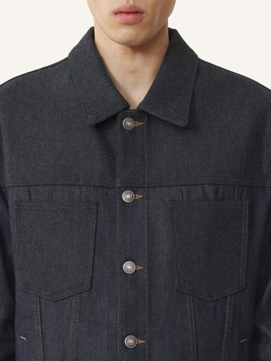REGULAR DENIM JACKET Lanvin REGULAR DENIM JACKET Navy Blue RMJA0315D118A26