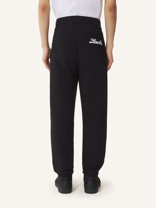 PANTALON DE JOGGING RUBAN LANVIN EN COTON Lanvin PANTALON DE JOGGING RUBAN LANVIN EN COTON Noir RMTR0130F009A26