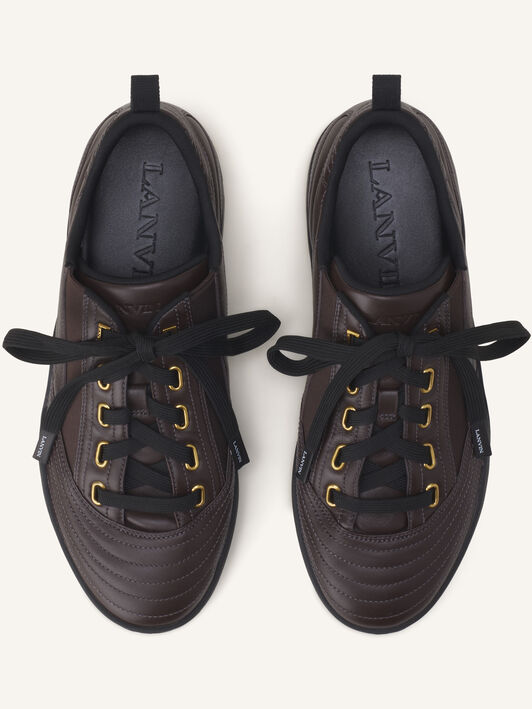 LNV2 SNEAKERS IN LEATHER Lanvin LNV2 SNEAKERS IN LEATHER Brown/Black FUSKAK03LEATA26