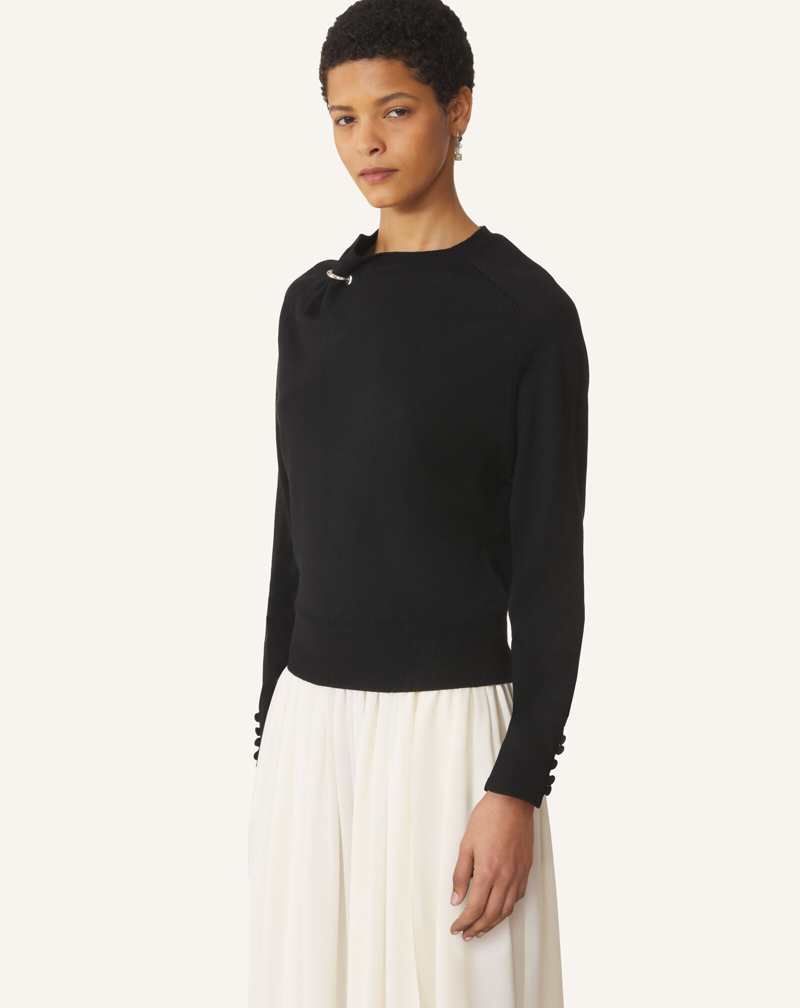 PIERCING DETAIL SHORT JUMPER Lanvin PIERCING DETAIL SHORT JUMPER Black RWPO0064K129H26