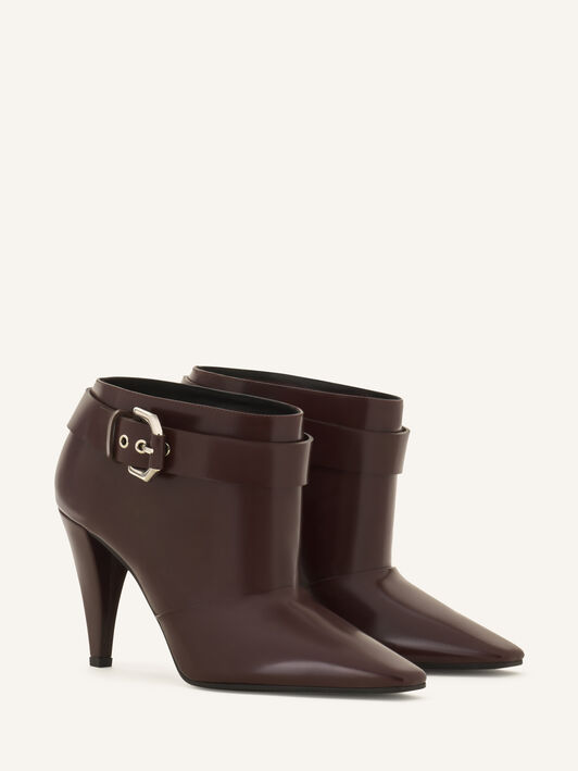 BOOTIE SPAZZO WITH BUCKLE HIGH HEEL Lanvin BOOTIE SPAZZO WITH BUCKLE HIGH HEEL Brown FWBOMI05SPAZH26