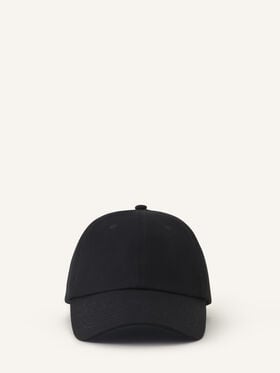 LANVIN SIGNATURE COTTON CAP Lanvin LANVIN SIGNATURE COTTON CAP Black AMHAWCA1C2ETP26