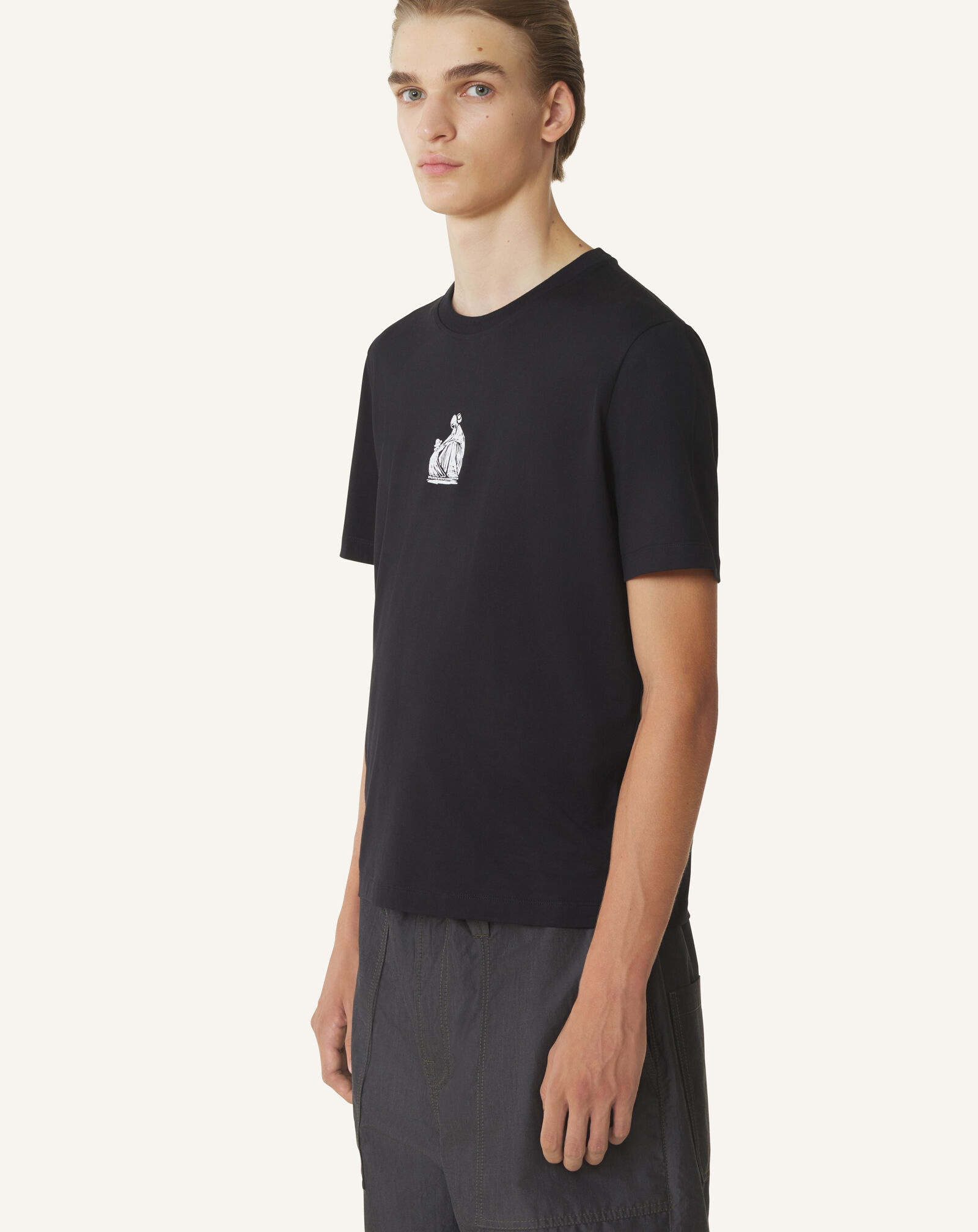 T-SHIRT IMPRIMÉ LA MÈRE ET L'ENFANT Lanvin T-SHIRT IMPRIMÉ LA MÈRE ET L'ENFANT Noir RMTS0012J312P26