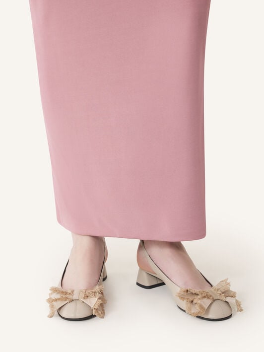 SLINGBACK-BALLERINA MIT ABSATZ AUS LEDER Lanvin SLINGBACK-BALLERINA MIT ABSATZ AUS LEDER Sandfarben FWPUMP1DNAPAA26