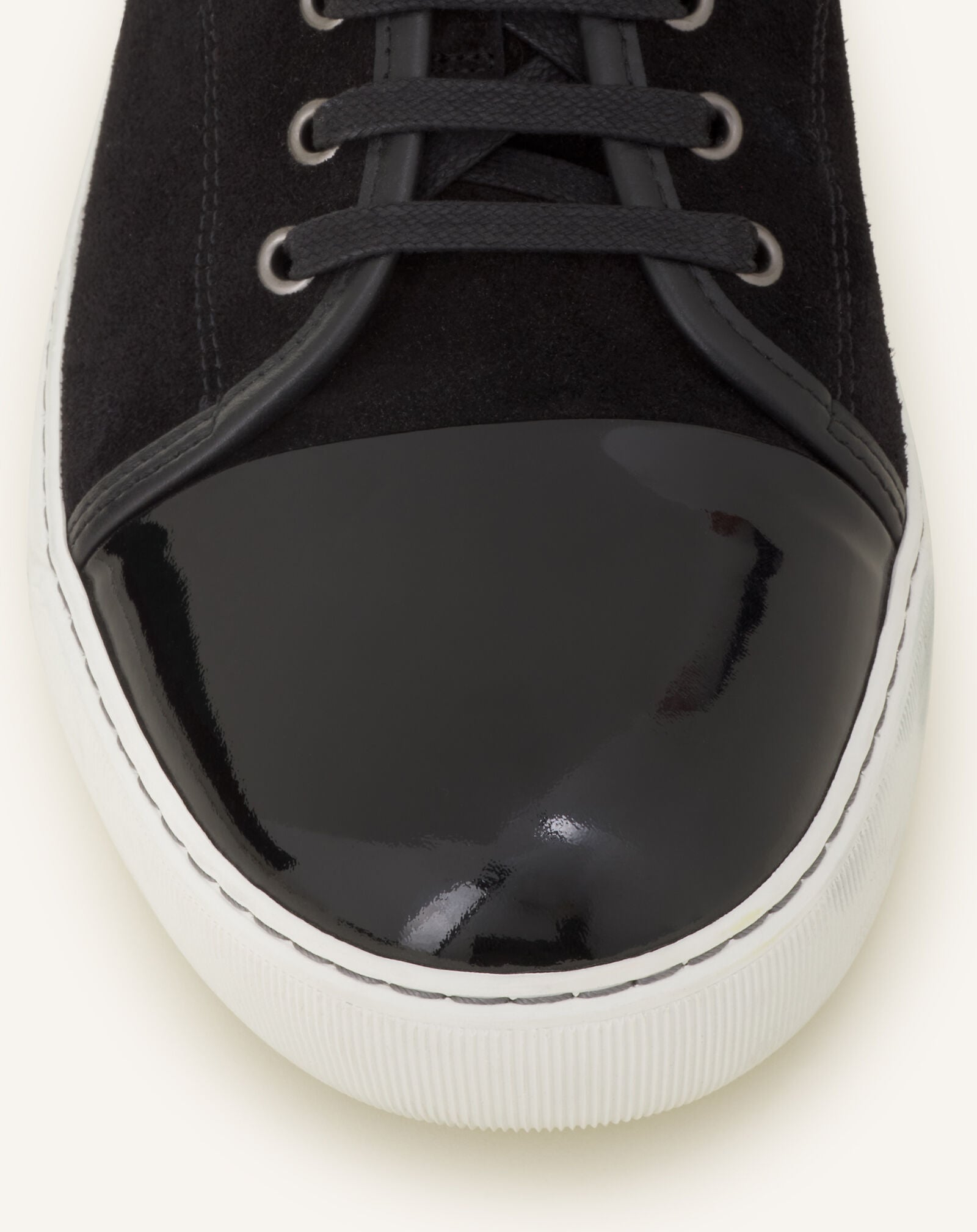 SNEAKERS DBB1 EN CUIR VERNI ET DAIM Lanvin SNEAKERS DBB1 EN CUIR VERNI ET DAIM Noir FMSKDBB1VBALP15