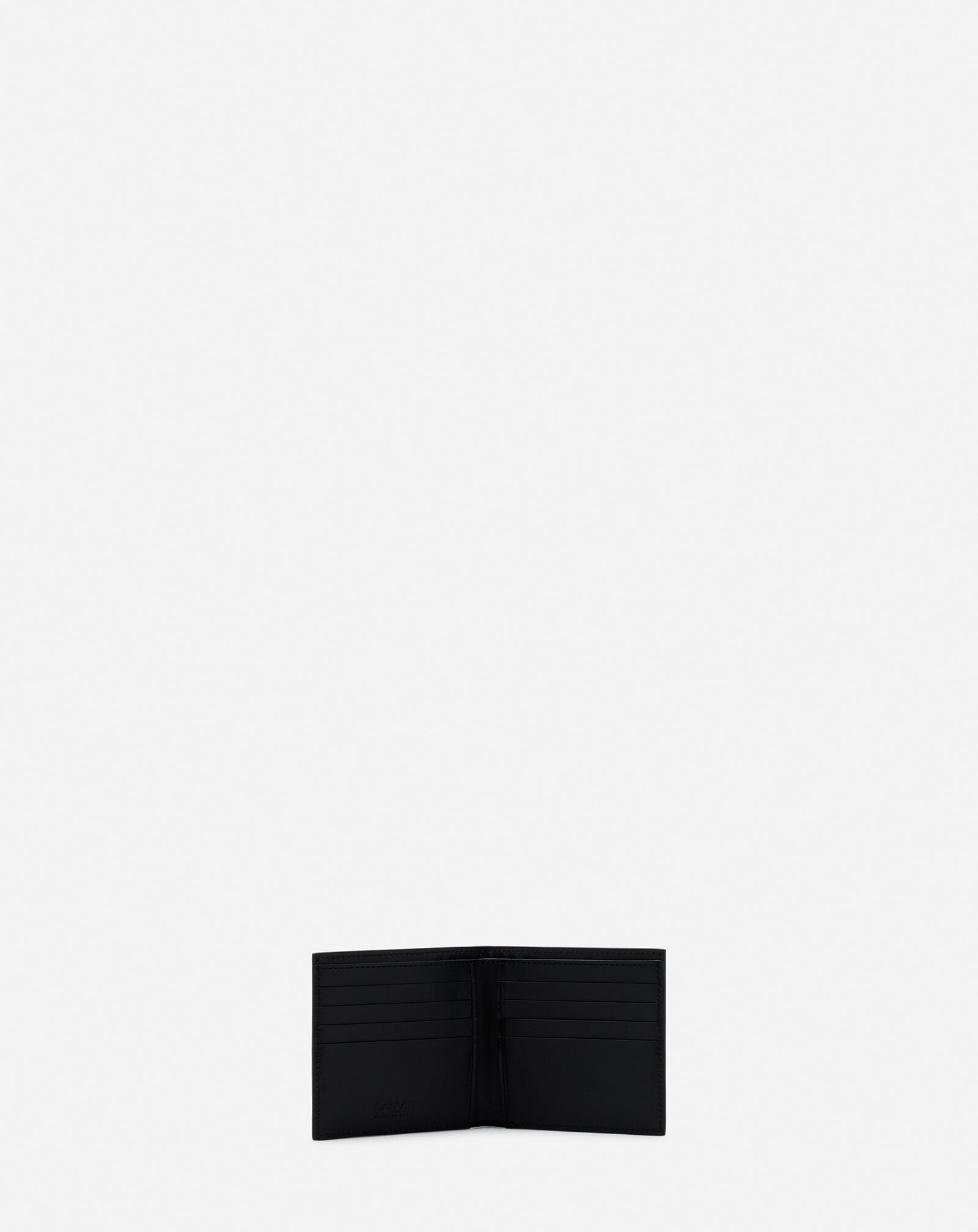 PORTEFEUILLE LANVIN SIGNATURE EN CUIR Lanvin PORTEFEUILLE LANVIN SIGNATURE EN CUIR Noir LMSLSWB3TOPSP24