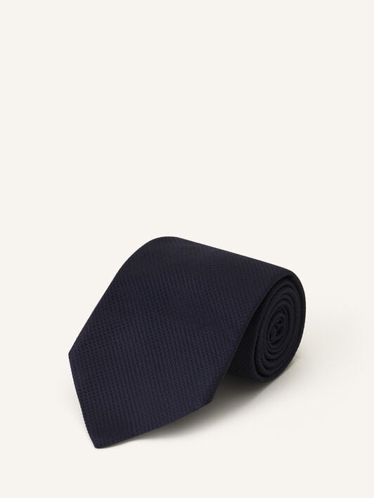 PLAIN SILK PIQUE TIE Lanvin PLAIN SILK PIQUE TIE Navy Blue AMSACCV21SUNH25
