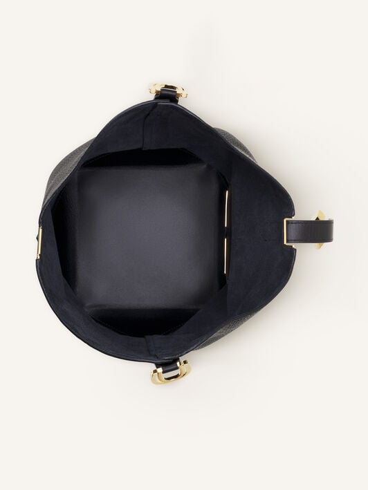 BORSA SECCHIELLO CATCH BY LANVIN IN PELLE A GRANA Lanvin BORSA SECCHIELLO CATCH BY LANVIN IN PELLE A GRANA Nero LWBGLQMMGRCAH25