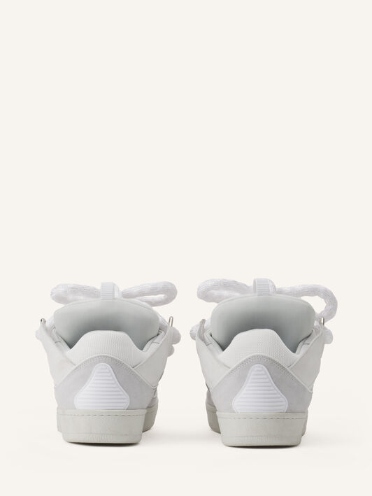 Lanvin SNEAKERS CURB SNAKE EN CUIR Blanc FUSKDK12ECSKA26