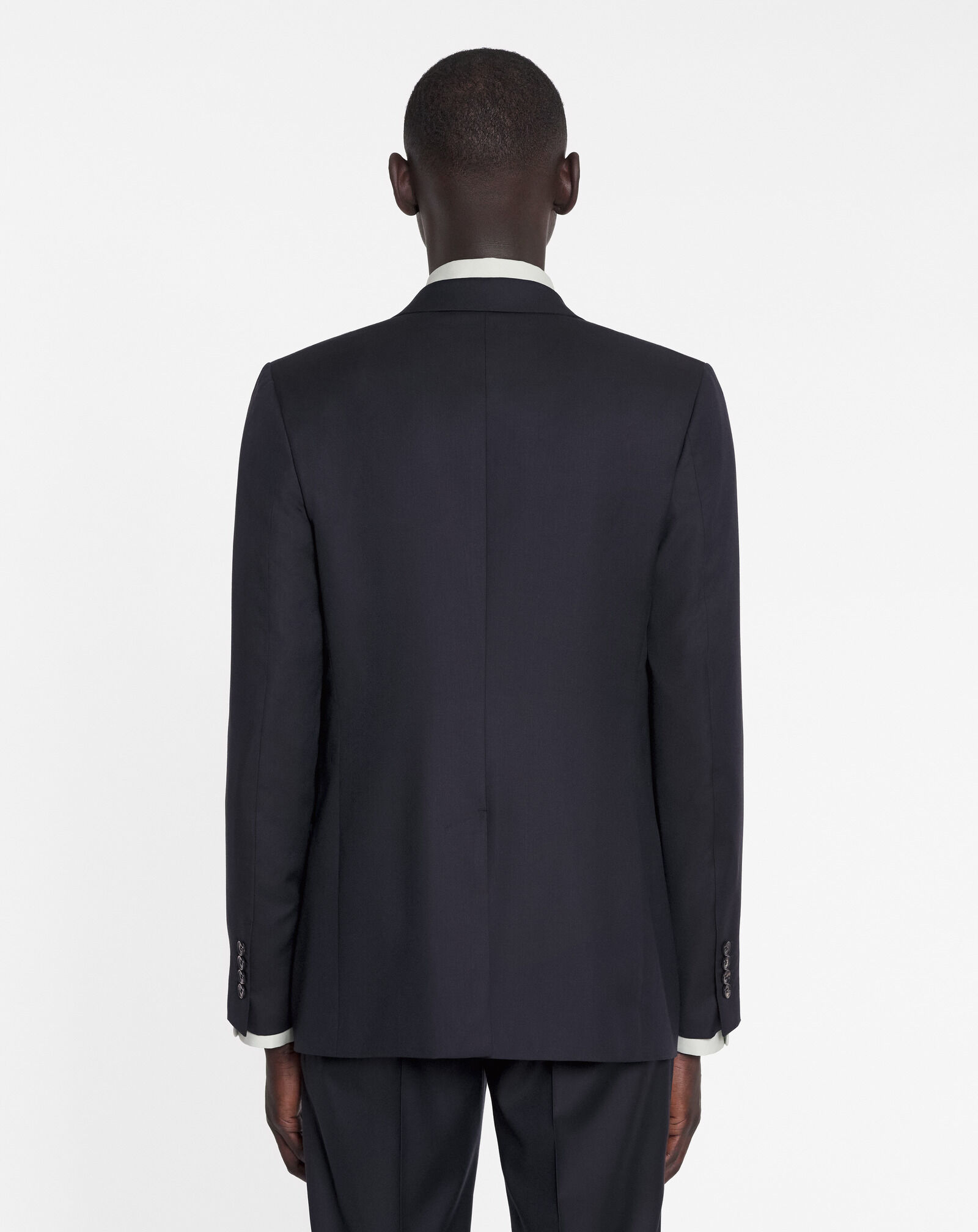 SINGLE BREASTED FLAP POCKETS JACKET in Navy Blue | Lanvin®