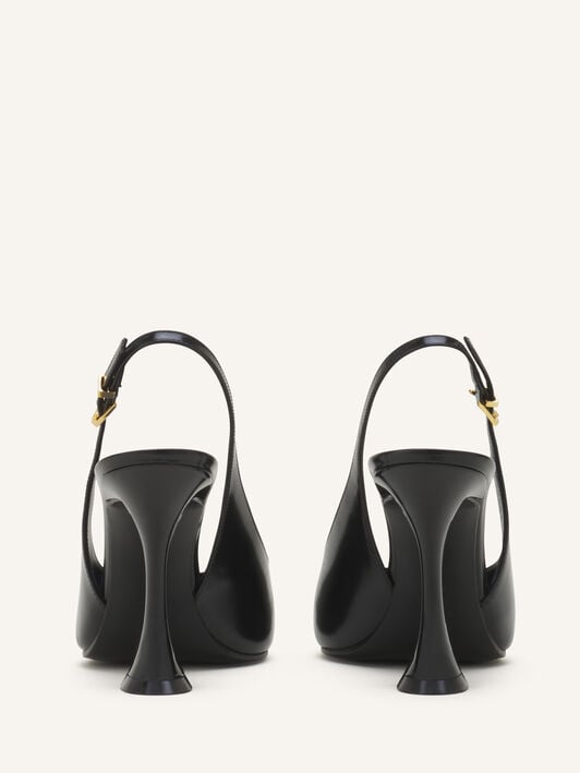 SLINGBACK SERENADE EN CUIR Lanvin SLINGBACK SERENADE EN CUIR Noir/Blanc FWPUMP17SZNAA26