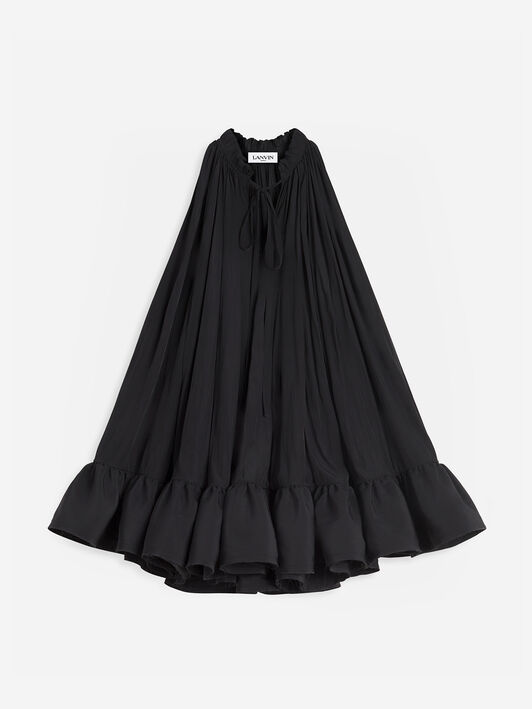 KURZES KLEID MIT RÜSCHEN Lanvin KURZES KLEID MIT RÜSCHEN Schwarz RWDRC0734778A24