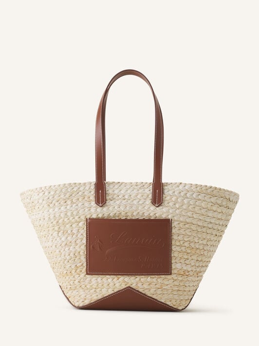 BORSA A CESTINO MEDIA CATCH BY LANVIN Lanvin BORSA A CESTINO MEDIA CATCH BY LANVIN Ecru/Cognac LWBGLPAMMACAP26