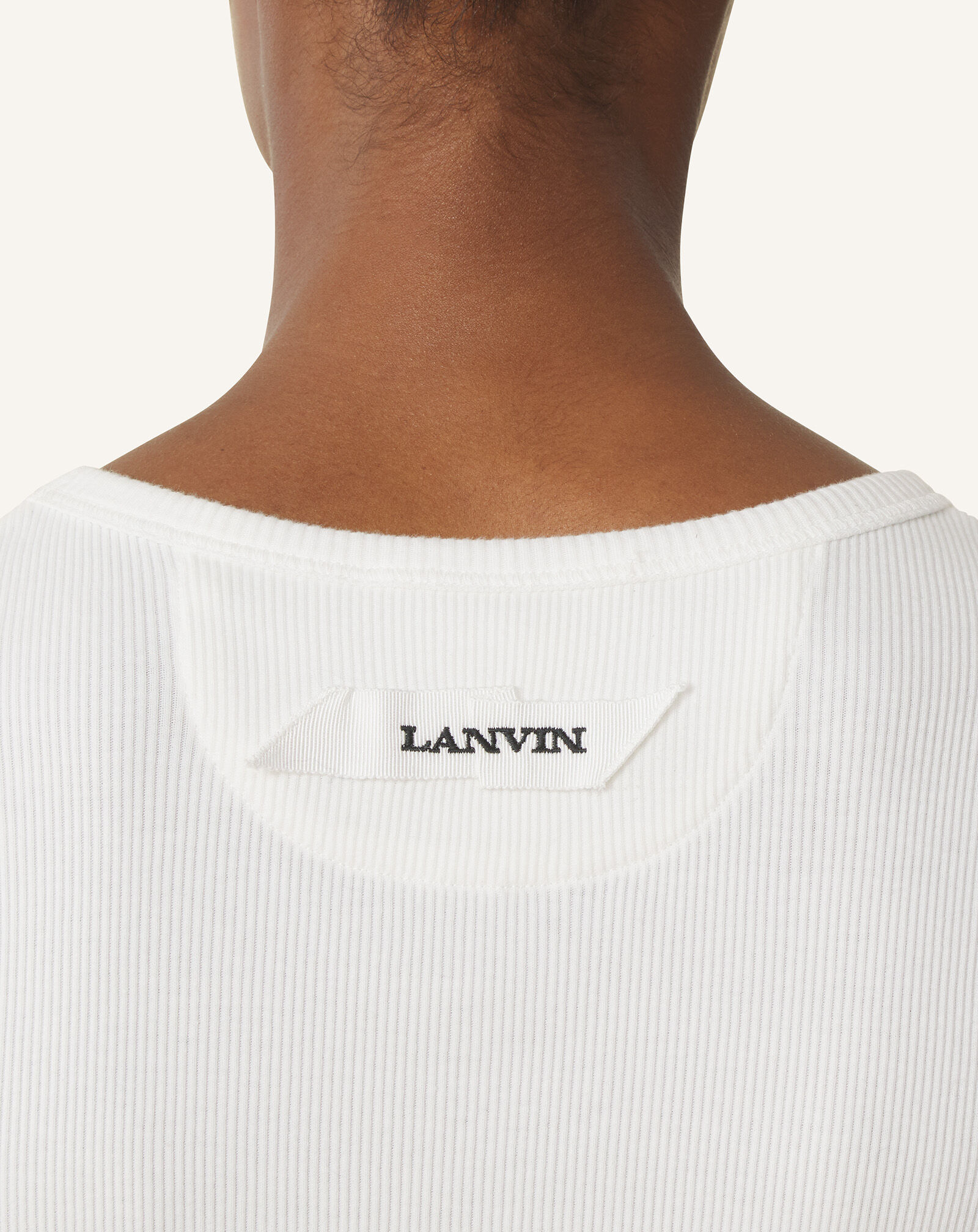 GERIPPTES TANKTOP MOTHER AND CHILD Lanvin GERIPPTES TANKTOP MOTHER AND CHILD Weiß RWTO0012J047P26
