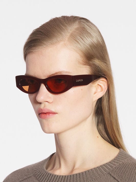LANVIN LOGO SUNGLASSES Lanvin LANVIN LOGO SUNGLASSES Brown/Cherry AWEYLOGO669SA24