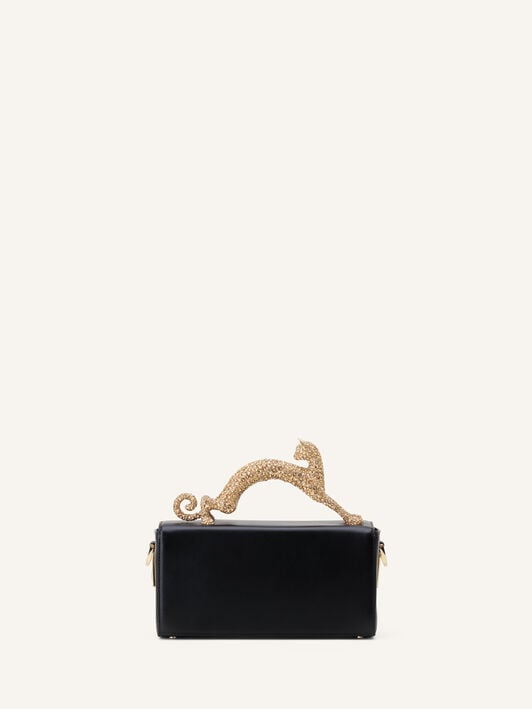 TASCHE NANO PENCIL CAT AUS LEDER MIT STRASS Lanvin TASCHE NANO PENCIL CAT AUS LEDER MIT STRASS Schwarz LWBGBRS3TPSSH23