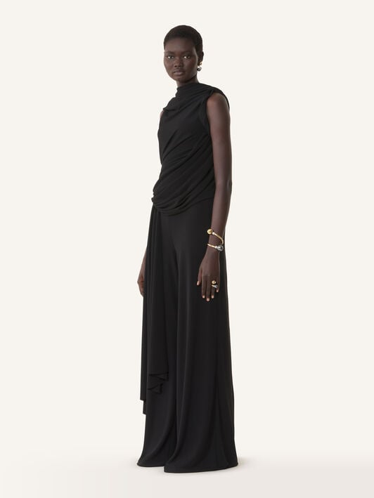 FLUID DRAPED JUMPSUIT Lanvin FLUID DRAPED JUMPSUIT Black RWJS00016392A26