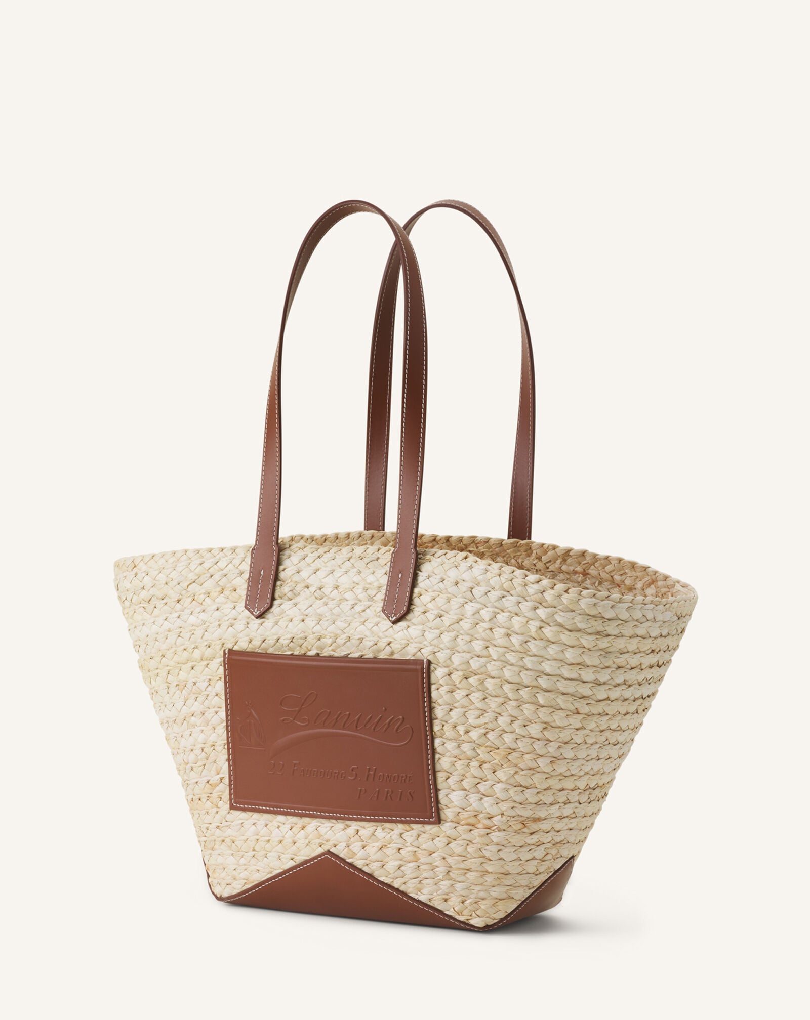 BORSA A CESTINO MEDIA CATCH BY LANVIN Lanvin BORSA A CESTINO MEDIA CATCH BY LANVIN Ecru/Cognac LWBGLPAMMACAP26