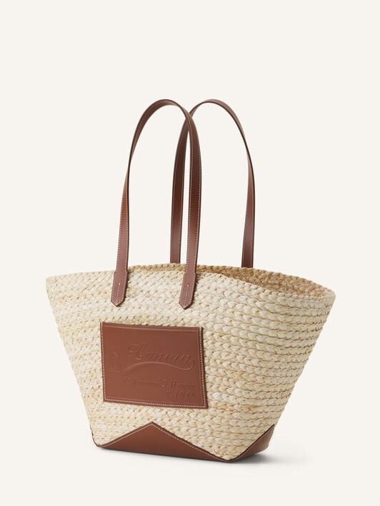BORSA A CESTINO MEDIA CATCH BY LANVIN Lanvin BORSA A CESTINO MEDIA CATCH BY LANVIN Ecru/Cognac LWBGLPAMMACAP26