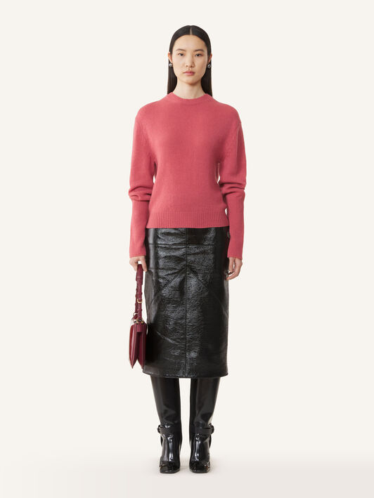 Lanvin GROS-GRAIN KNOT DETAIL JUMPER Old Pink RWPO0016K113A26
