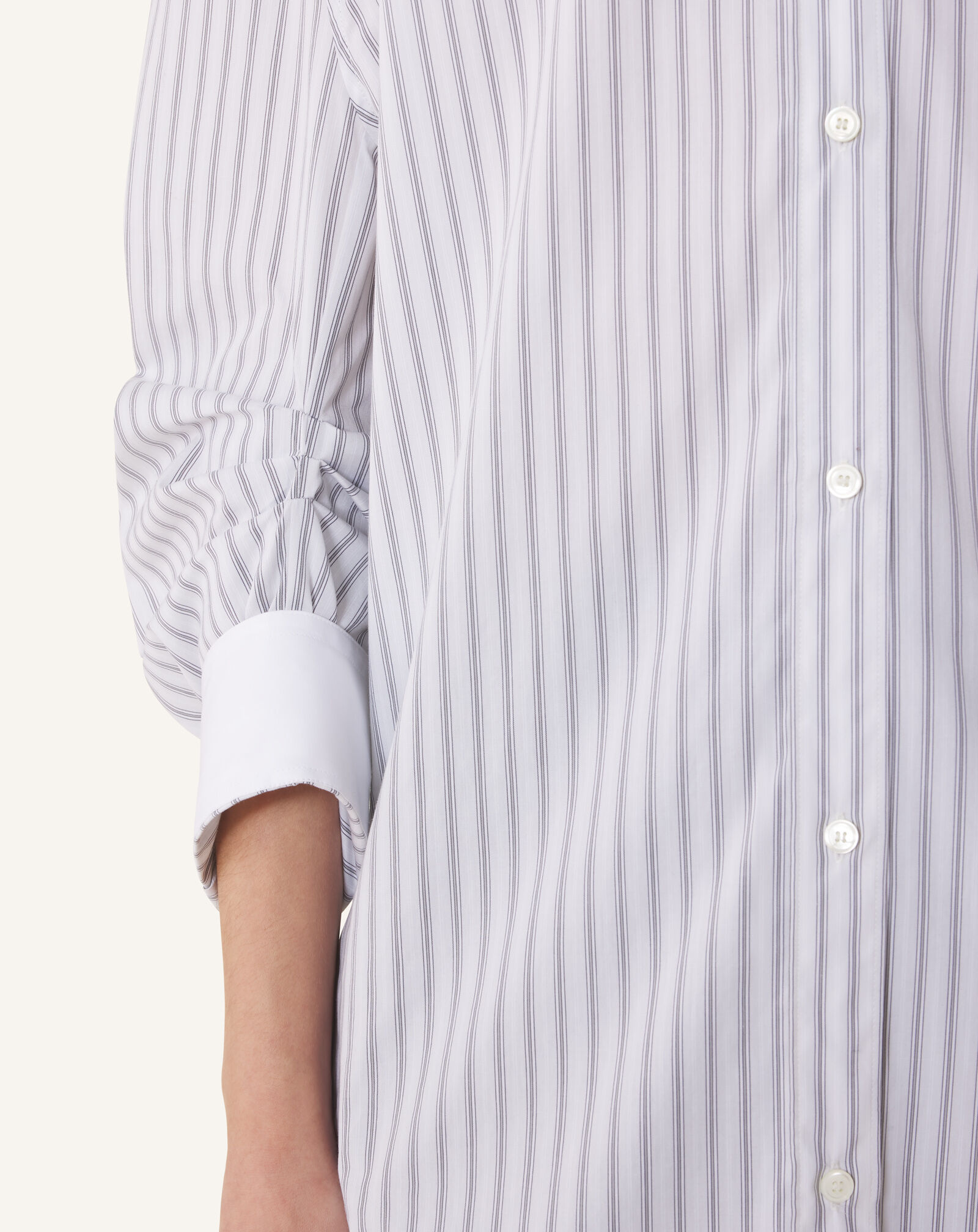 Lanvin GATHERED SLEEVES SHIRT White/Grey RWTO00566480H26